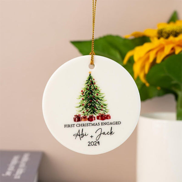 First Christmas Engaged Ornament, Engagement Gifts Ornament