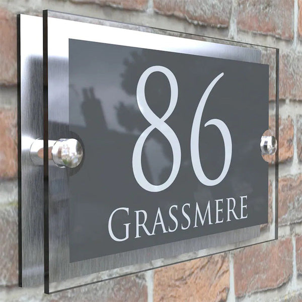 Acrylic Personalised Wall Plaque House Number Door Number Sign Plaque