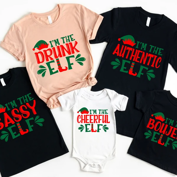 Elf Family Christmas Shirt, Family Christmas Pajamas