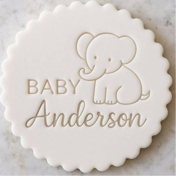 Personalized Baby Name Cookie Stamp – Custom Fondant Stamp