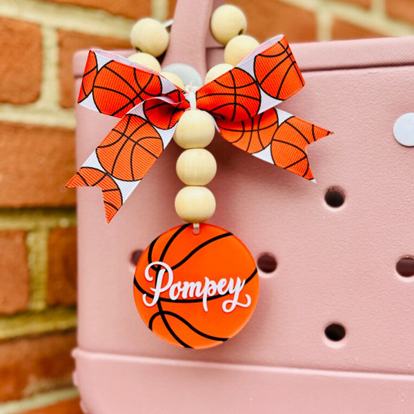 Basketball Baseball Softbal Bag Charm, ANY SPORT CHARM, Custom Charms for Sports Bags
