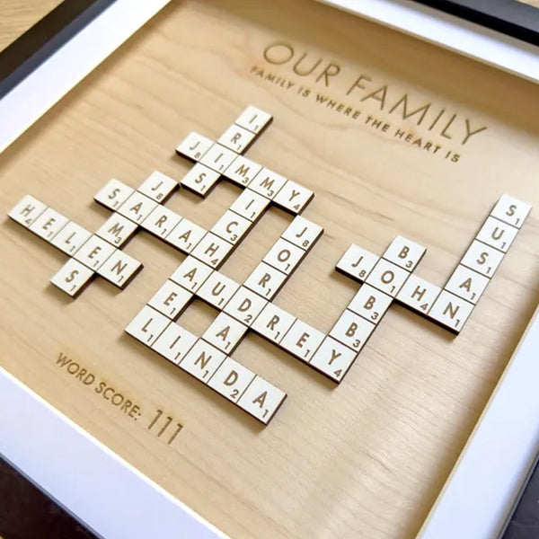 Mothers Day Presents Scrabble Frame Family Tree Personalized Decor Gift