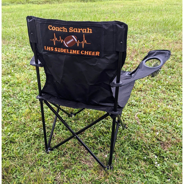 Personalized Coach Gift - Baseball Football Adult Folding Chair