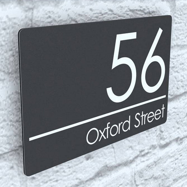 Modern Contemporary Property Number Door Sign Plaque