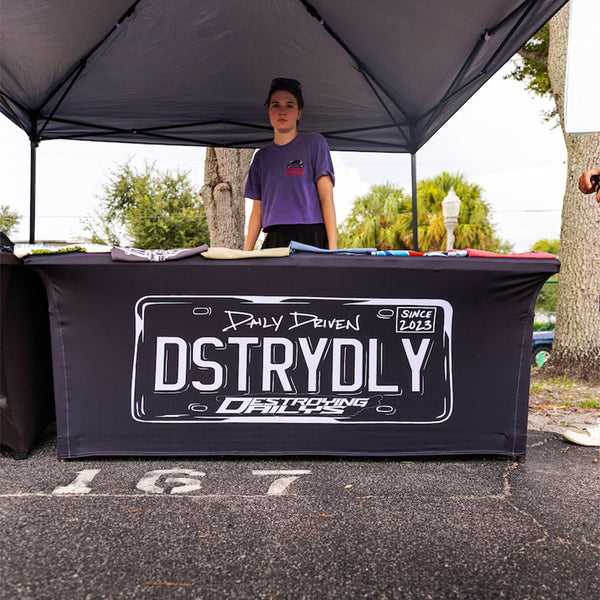 Custom Printed Table Cloth Stretch and Fitted Cloths, 4ft table 6ft table and 8 ft table