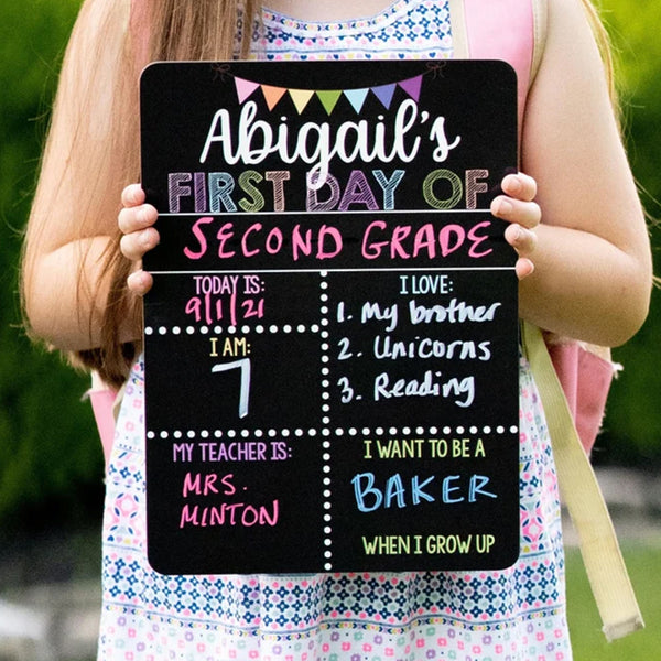 First and Last Day of School Sign, Liquid Chalk Dry Erase School Board