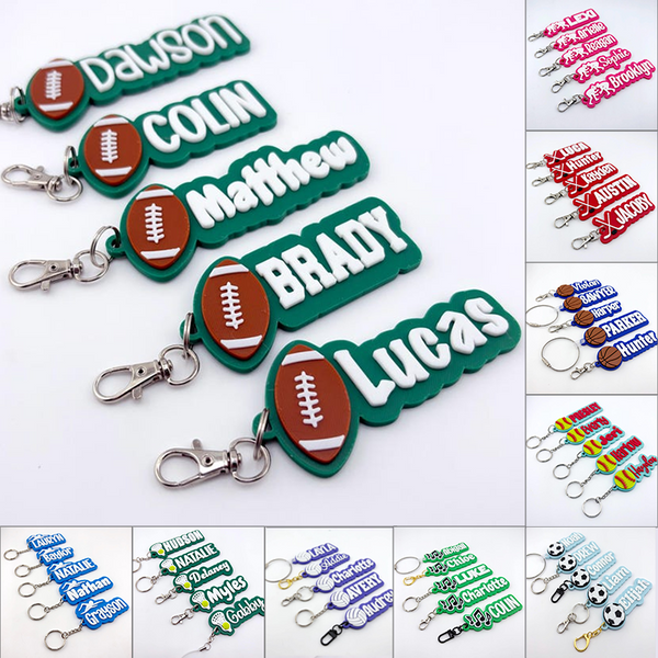 Personalized Sport Keychain Sports Bag Name Tag