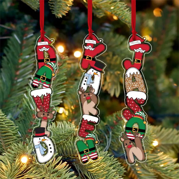 Custom Christmas Name Letter Ornament, Stocking Tag