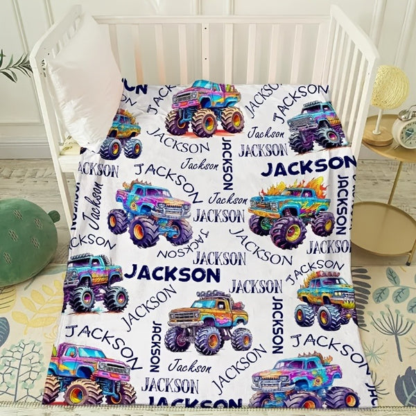 Truck Name Blanket, Modern Style Blanket, Outdoor Blanket