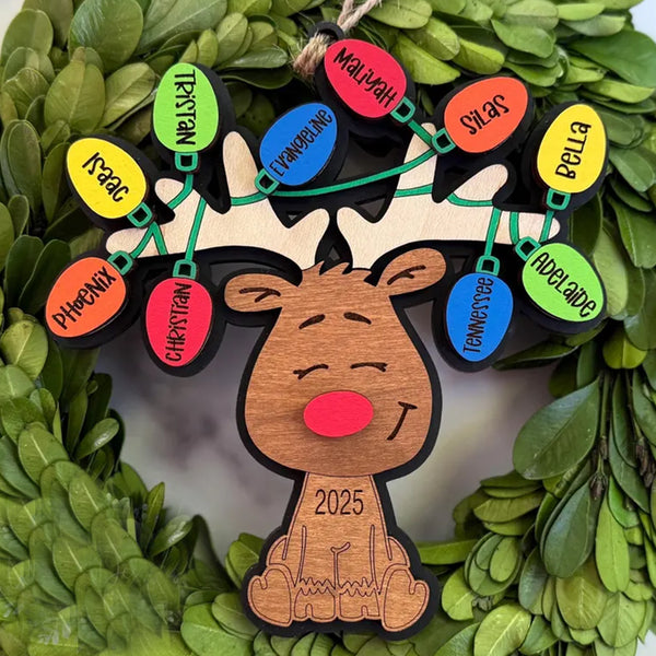Personalized Reindeer Ornament, Tangled Reindeer Ornament