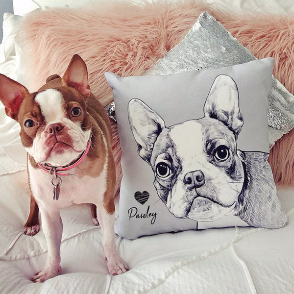 Custom Dog Pillow, Personalized Dog Pillow, Custom Pet Pillow
