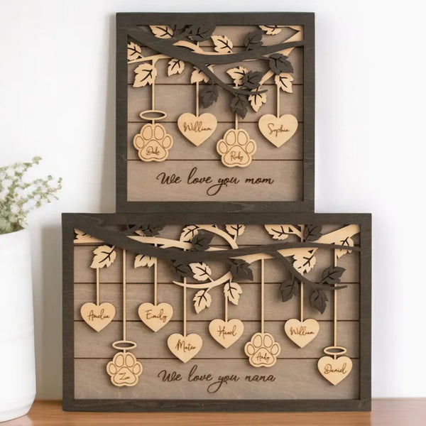 Personalized Tree Family Name, Gift For Mom,
