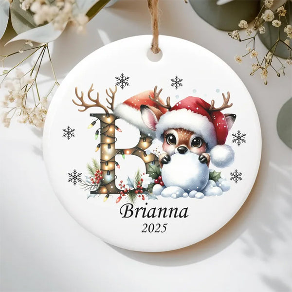 Christmas Ornaments Personalized Reindeer Name ornament