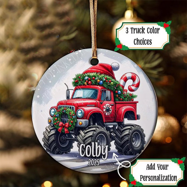 Personalized Monster Truck Ornament