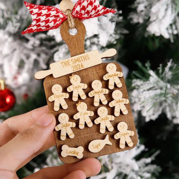Family Gingerbread Ornament Personalized Christmas Ornament
