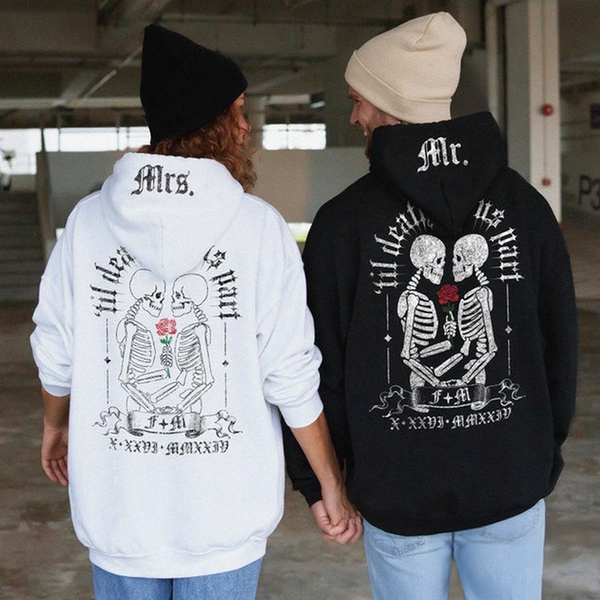 Customized couple's unisex hoodies