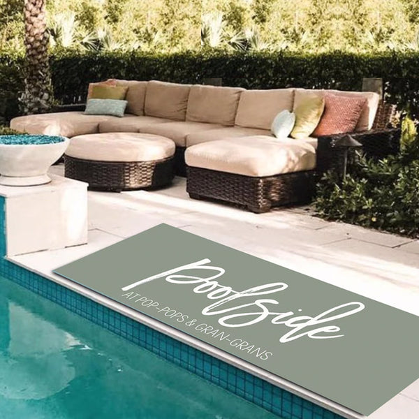 Customized Poolside Runner Mat - Personalized Lake House Mat