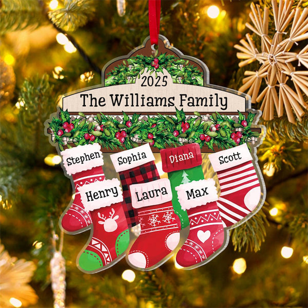 Personalized Family Christmas Ornament, Custom Christmas Stockings