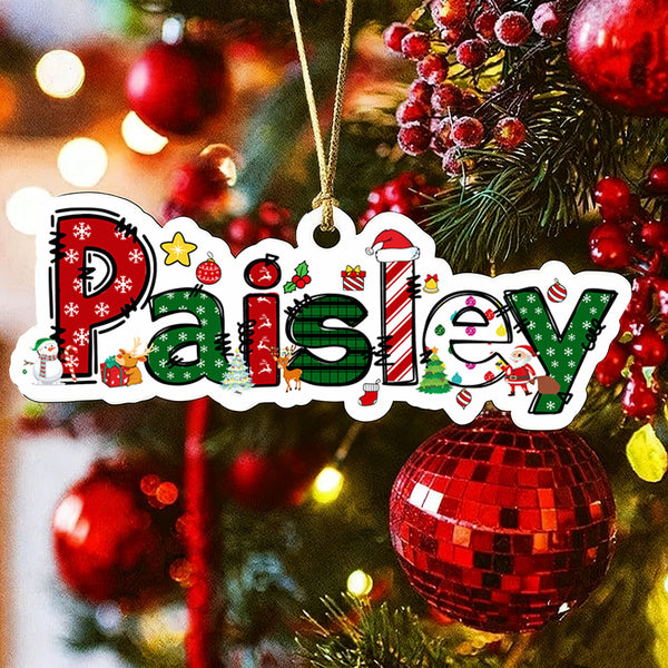 Custom Name Ornaments, Christmas Gift