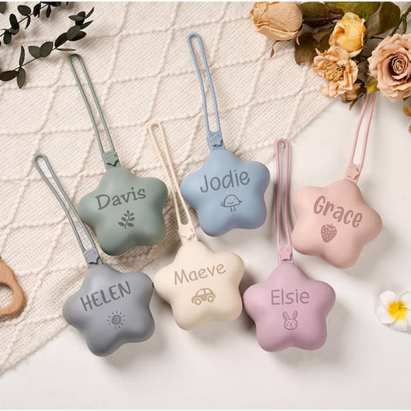 Personalised Silicone Dummy Bag,Baby Portable Travel Case