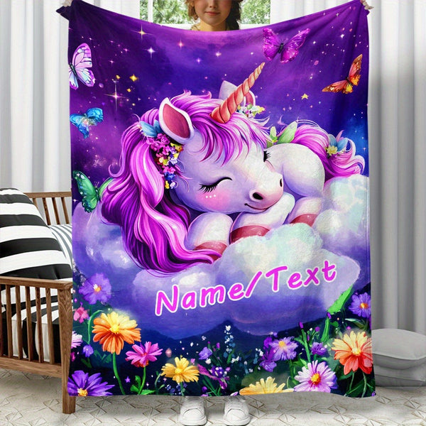 Custom Name/Text, Magical Bedspread with -Tear Flannel, Large Bedding