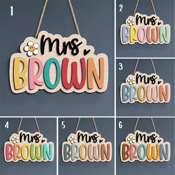 Personalized Teacher Name Sign, Teacher Appreciation Gifts, Custom Teacher Desk Sign