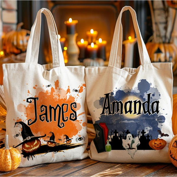 Personalized Halloween Tote Bag