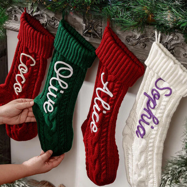 2025 Family Christmas Stockings, Personalized Christmas Stocking with Name