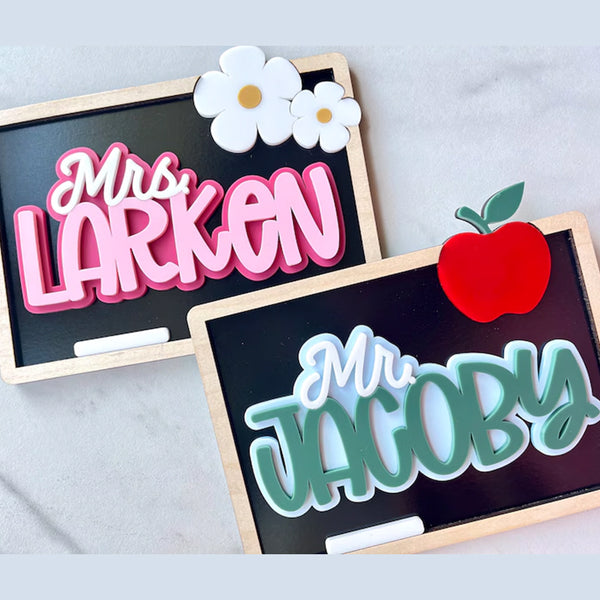 Personalized Teacher Desk Name Plate, Teacher Appreciation Gift