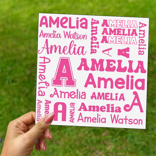 Back to School Name Decals, School Name Sheets, School Labels