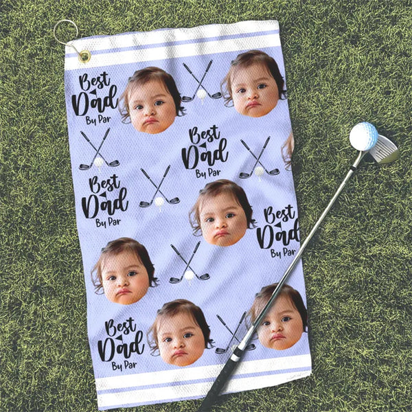 Custom Golf Towel With Kids Photo, Kids Golf Rag
