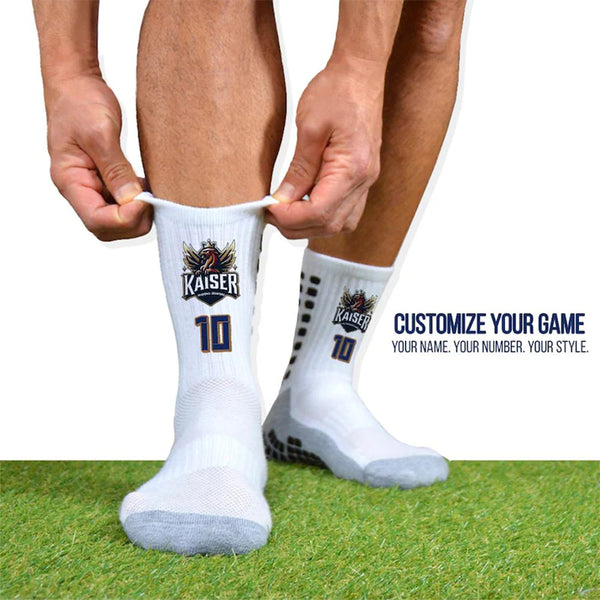 Custom Long Grip Socks for Football – Personalized with Name