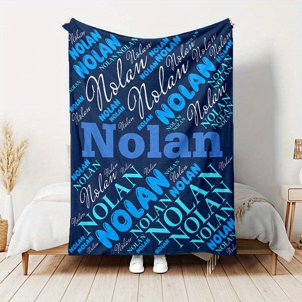 Custom Blanket With Your Name Or Text, Personalized Blanket