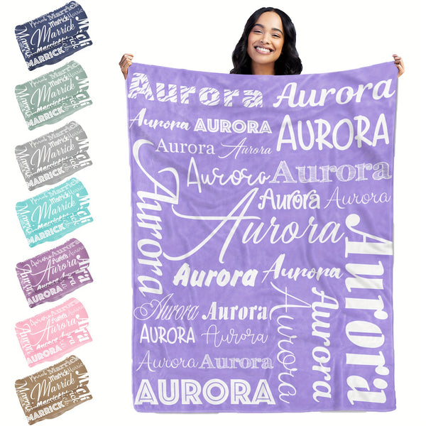 Personalized Flannel Blanket Custom with Name