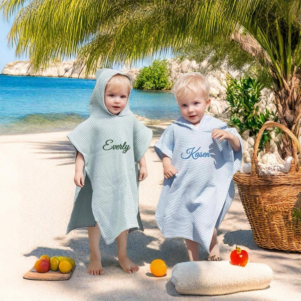 Personalized Beach Towel For Kids,Hooded Towel with Custom Name,Baby Bath Towel
