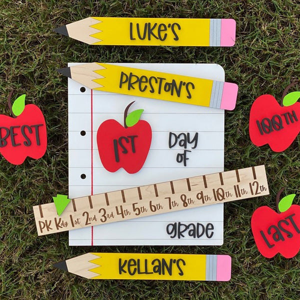 First Day of School Photo Prop, School Photos, Interchangeable School Milestones