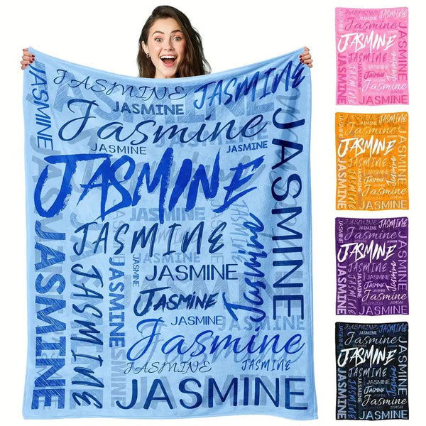 Personalized Custom Name Blanket - Soft Flannel Throw