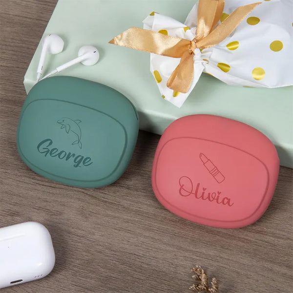 Custom Engraved Silicone Storage Pouch, Personalized Portable Coin Purse Wallet