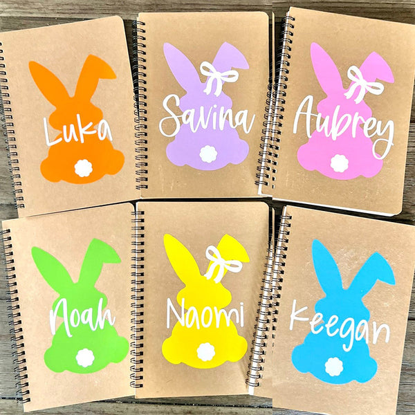 Easter Basket Stuffers for Kids, Personalized Bunny Notebook, Easter Basket Stuffers for Girls,