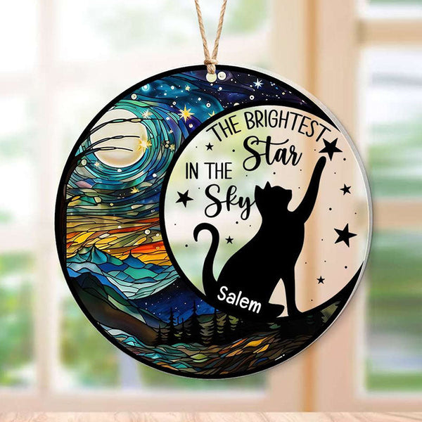 Personalized Suncatcher Ornaments, Christmas Gifts And Tree Decor For Cat Lovers