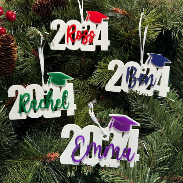 Personalized Class of 2025 Graduation Ornament. Christmas Ornament