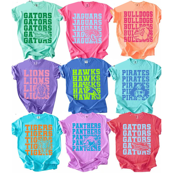COMFORT COLORS Neon Mascot Custom Tee