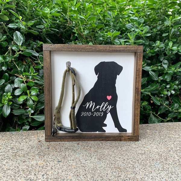 Personalized Pet Memorial Plaque with Collar Hook