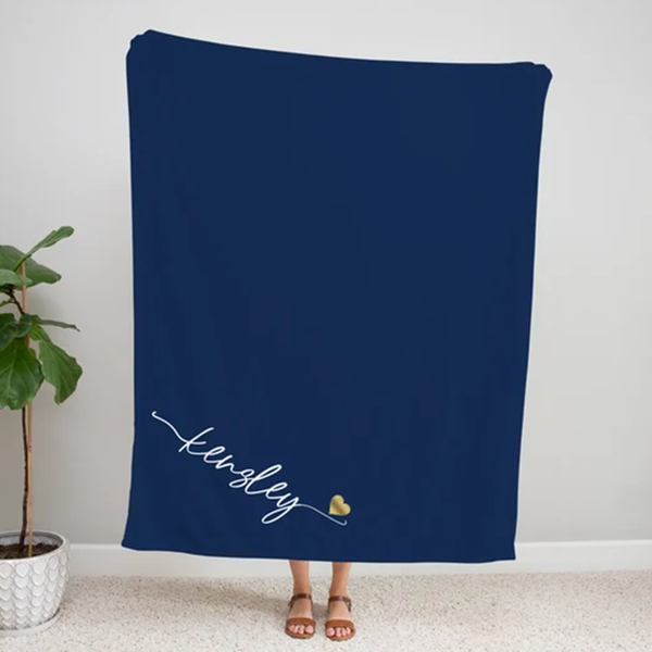 Custom Blanket with Name, Personalized Blanket