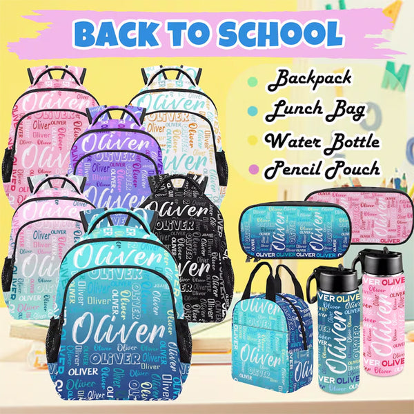 Personalized Name Backpack/Lunch Bag/Pencil Pouch