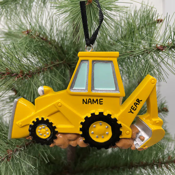 Excavator Ornament Backhoe Personalized Christmas Ornament