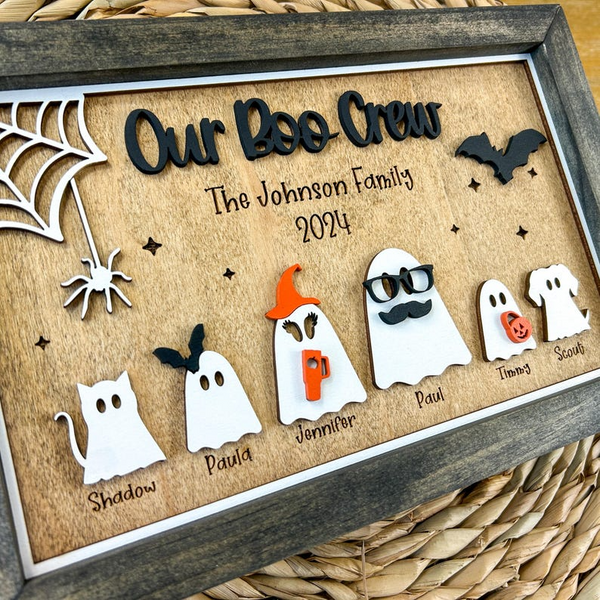 Personalized Ghost Family Sign,  Ghost Shapes, and Accessories