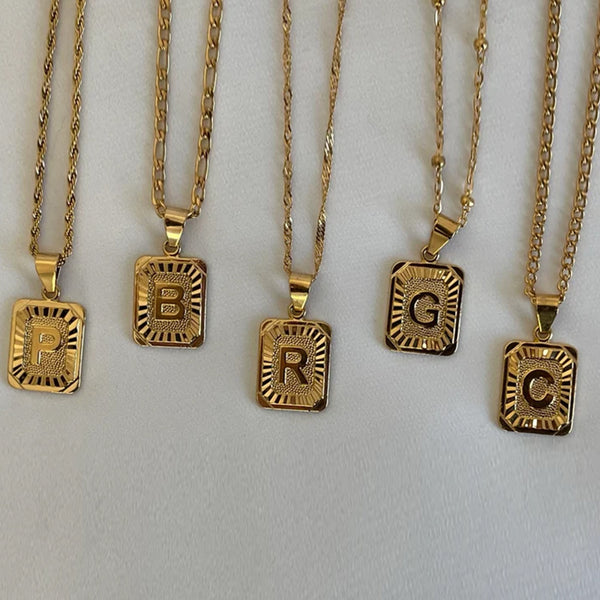 GOLD FILLED Initial Letter Necklace • A Perfect Birthday Gift for Men