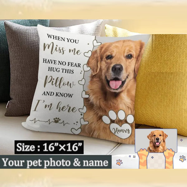 Dog Memorial Pillow,Pet Memorial Gift,Custom Loss of Pet Sympathy Gift