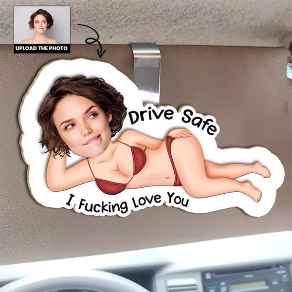 Personalized Photo  Car Visor Clip + Photo KeyChain